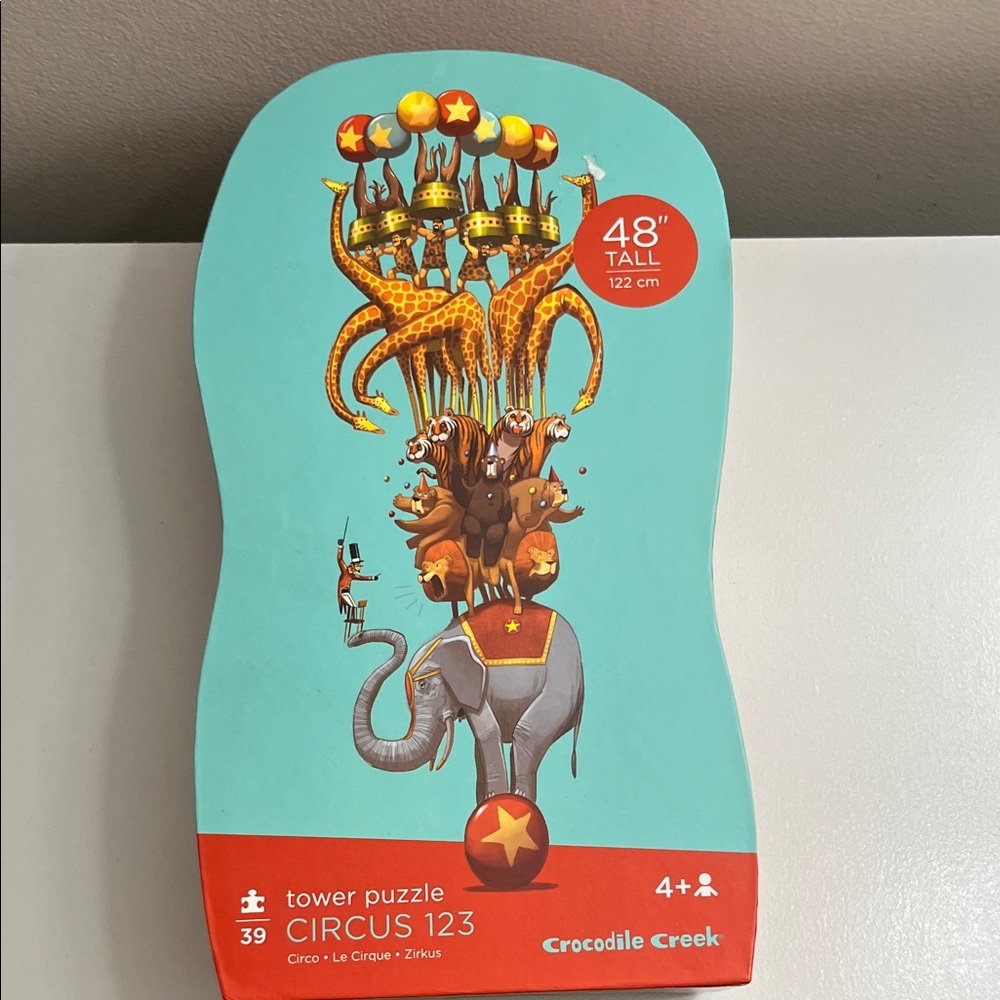 New: Crocodile Creek Circus 123 Tower Puzzle - Blue